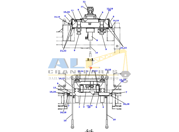 Опора TADANO 753-300-10200 для CL-500-1