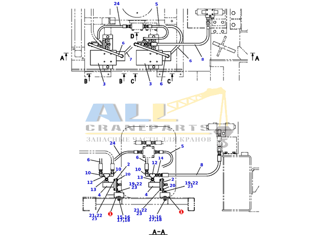 Опора TADANO 753-400-16100 для CL-500-1
