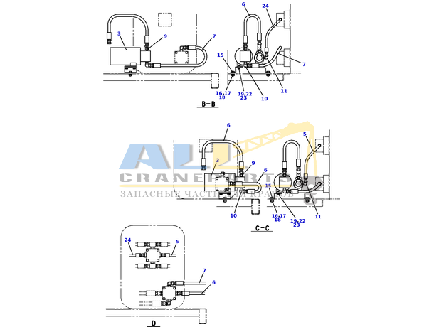 Опора TADANO 753-400-16100 для CL-500-1