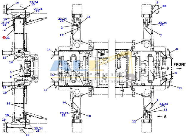 Фонарь в сборе TADANO 753-500-11300 для CL-500-1