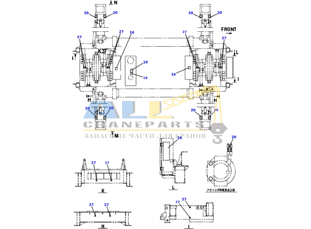 Светоотражатель белый TADANO 753-900-10370 для CL-500-1