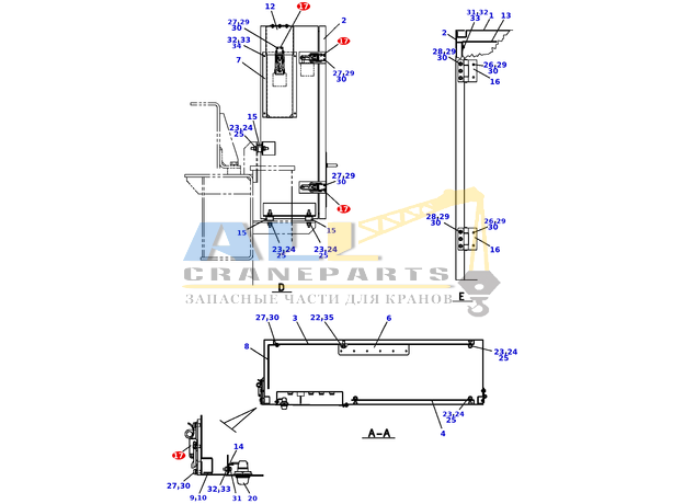 Фиксатор TADANO 754-300-11580 для CL-500-1