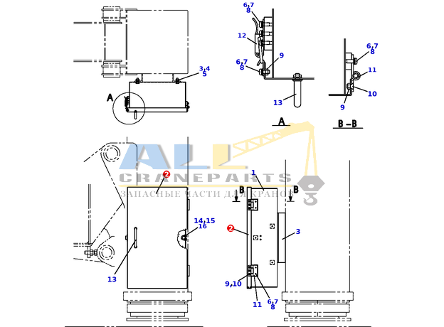 Опора TADANO 754-300-13200 для CL-500-1
