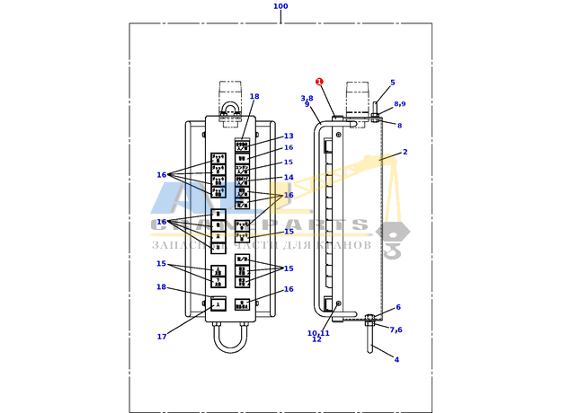 Панель TADANO 754-300-15100 для CL-500-1