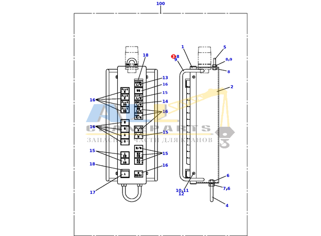 Рукоятка TADANO 754-300-15300 для CL-500-1