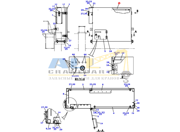 Коробка TADANO 754-300-17100 для CL-500-1