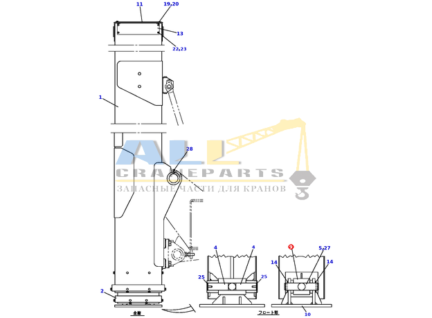 Крестовина шарнира TADANO 756-100-13100 для CL-500-1