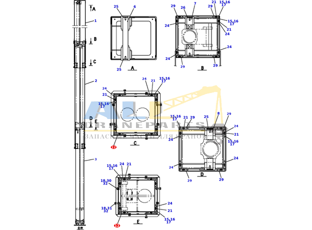 Фиксатор TADANO 756-100-13400 для CL-500-1