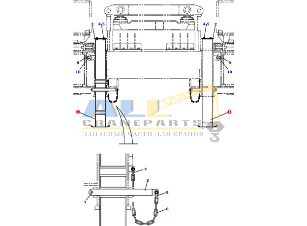 Опора TADANO 756-200-17100 для CL-500-1