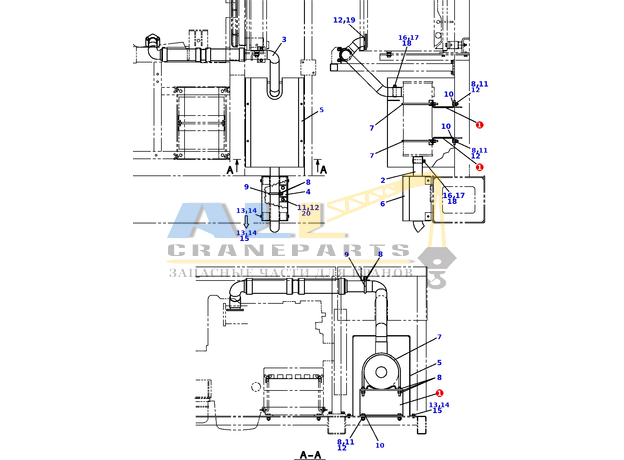 Опора TADANO 757-900-13100 для CL-500-1