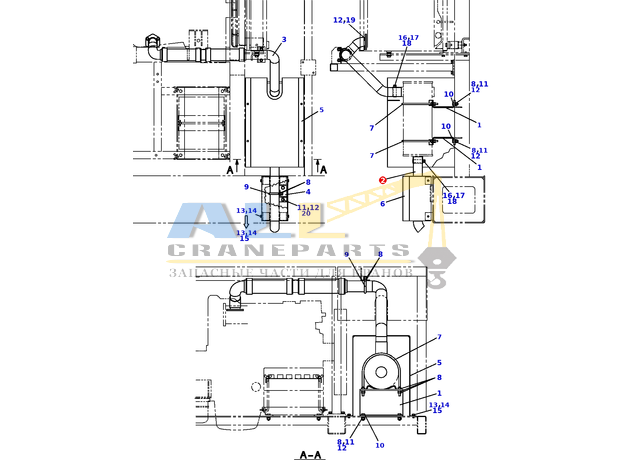Трубка TADANO 757-900-13200 для CL-500-1