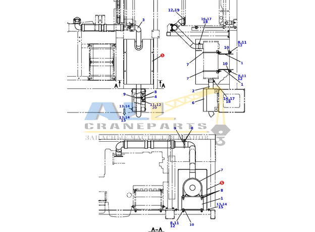 Крышка TADANO 757-900-13600 для CL-500-1