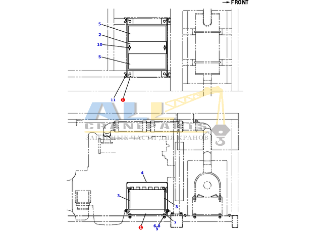 Опора TADANO 757-900-14100 для CL-500-1