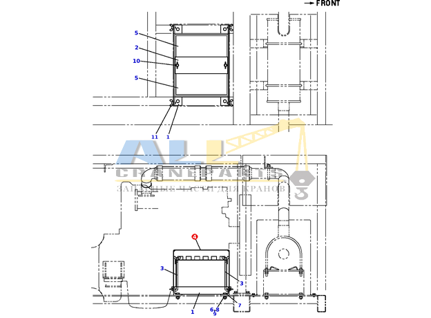 Крышка TADANO 757-900-14300 для CL-500-1
