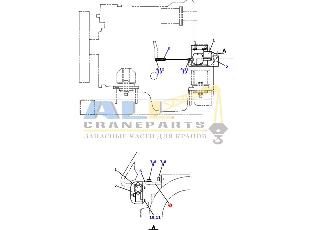 Опора TADANO 757-900-15110 для CL-500-1