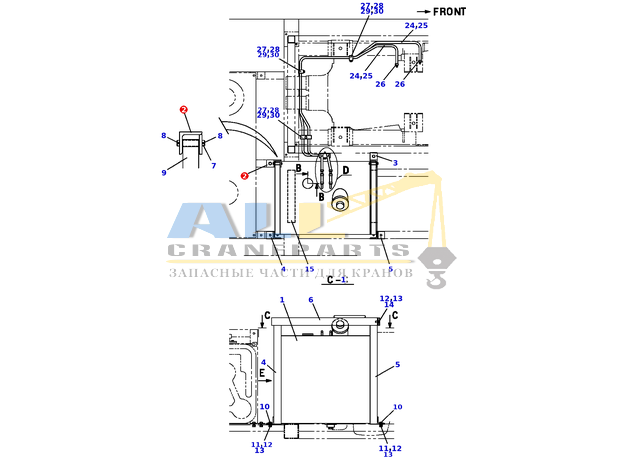 Опора TADANO 757-900-21100 для CL-500-1