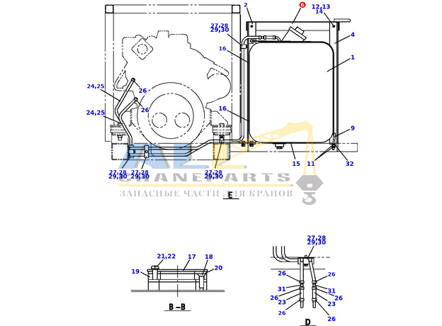 Крышка TADANO 757-900-21500 для CL-500-1