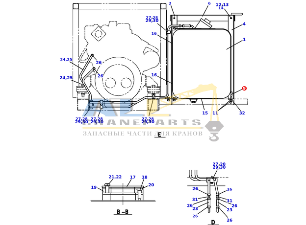 Хомут TADANO 757-900-21700 для CL-500-1