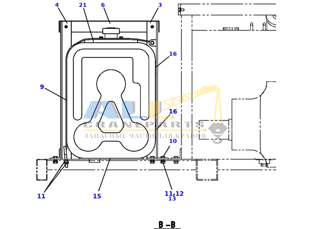 Опора TADANO 757-900-22100 для CL-500-1