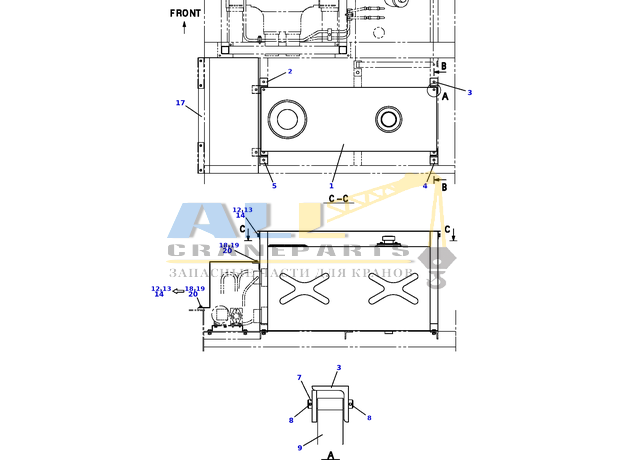 Крышка TADANO 757-900-22500 для CL-500-1