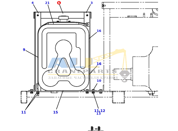 Крышка TADANO 757-900-22500 для CL-500-1