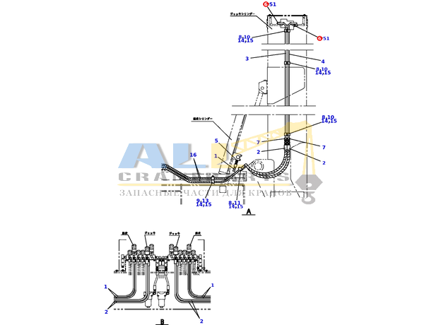 Угловой фитинг TADANO 803-031-30141 для CL-500-1