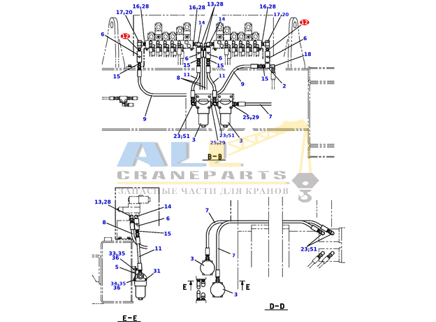 Соединительный штуцер TADANO 803-060-30040 для CL-500-1