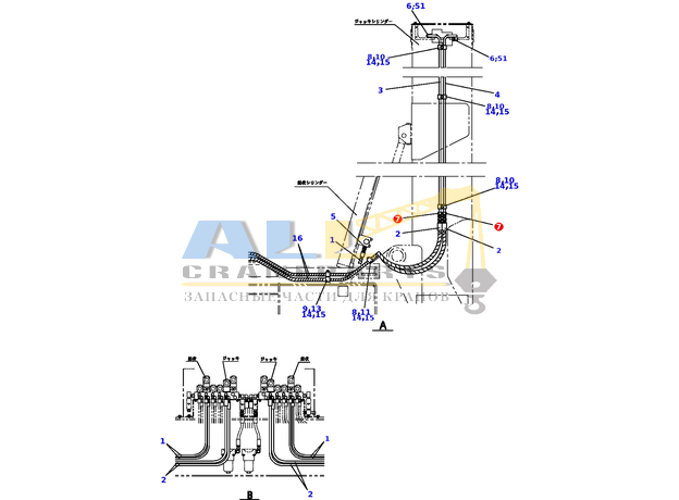 Фитинг TADANO 803-200-10080 для CL-500-1