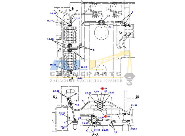 Соединение с уплотнительным кольцом TADANO 804-001-60178 для CL-500-1