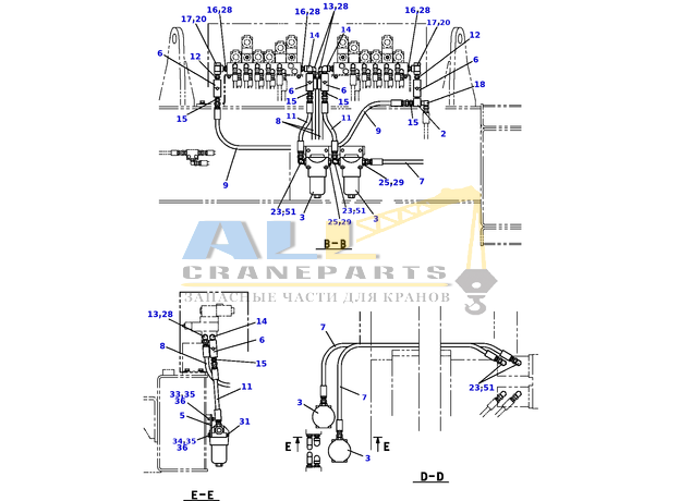 Соединение с уплотнительным кольцом TADANO 804-001-60178 для CL-500-1