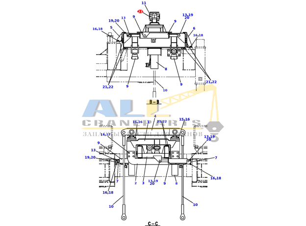 Стопорное кольцо TADANO 806-021-10550 для CL-500-1