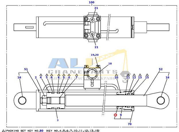 Стопорное кольцо TADANO 806-121-10450 для CL-500-1