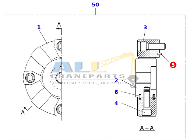 Пружинный штифт TADANO 807-201-05010 для CL-500-1