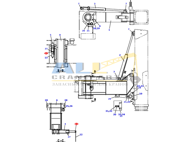 Пружинный штифт TADANO 807-201-05050 для CL-500-1