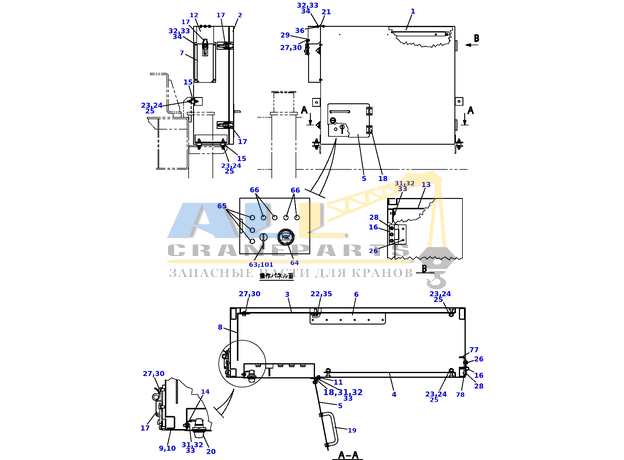 Счётчик моточасов TADANO 821-542-01010 для CL-500-1