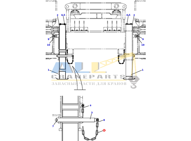 Цепь TADANO 824-000-00409 для CL-500-1
