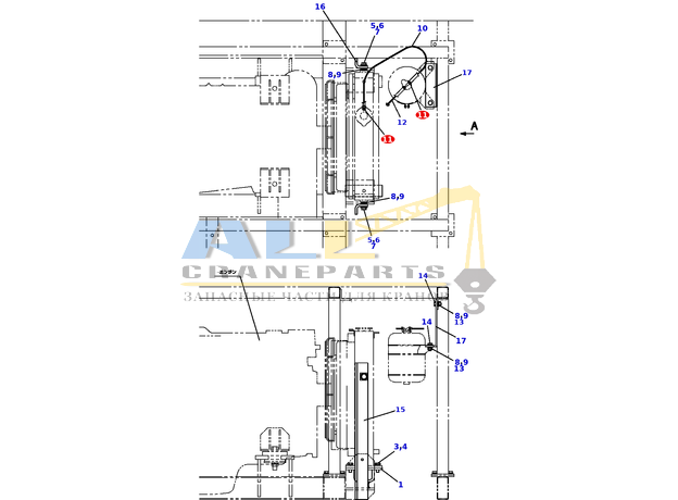 Зажим TADANO 824-000-00458 для CL-500-1