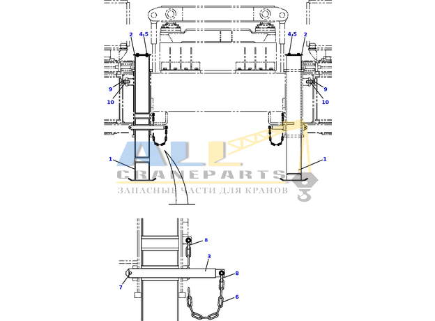 Скоба TADANO 831-523-10607 для CL-500-1