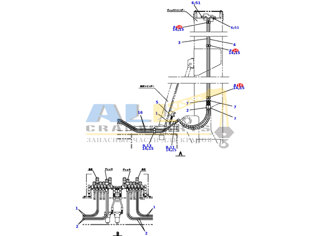 Болт TADANO 901-012-08035 для CL-500-1