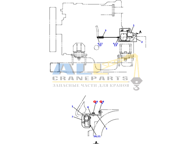 Болт TADANO 901-012-10020 для CL-500-1