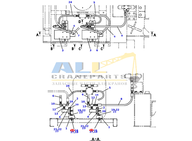 Болт TADANO 901-012-10025 для CL-500-1