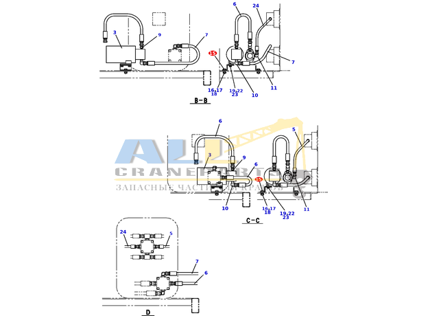 Болт TADANO 901-012-10025 для CL-500-1