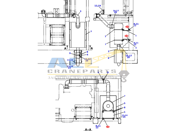 Болт TADANO 901-012-10030 для CL-500-1