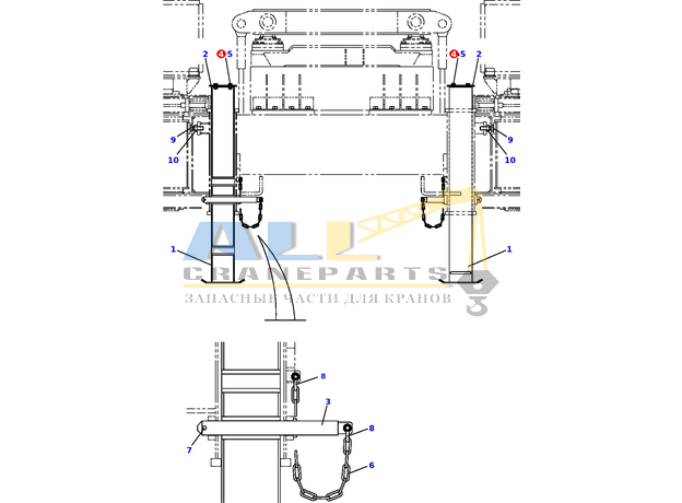 Болт TADANO 901-015-10025 для CL-500-1