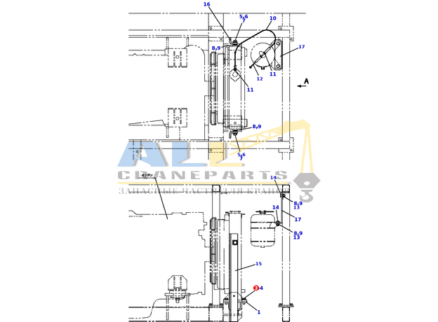 Болт TADANO 901-015-12030 для CL-500-1