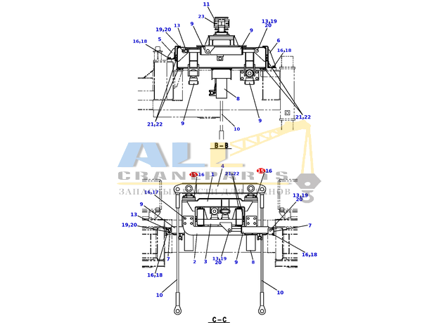 Болт TADANO 901-015-16065 для CL-500-1