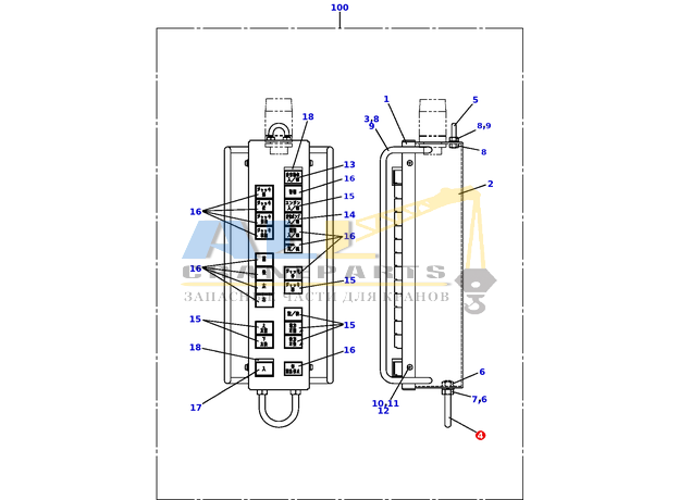 U-образный болт TADANO 901-621-50250 для CL-500-1