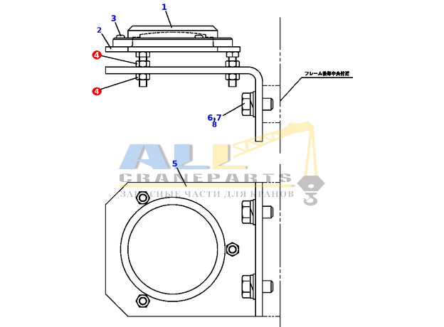 Гайка TADANO 902-012-00500 для CL-500-1