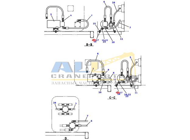 Гайка TADANO 902-012-01000 для CL-500-1