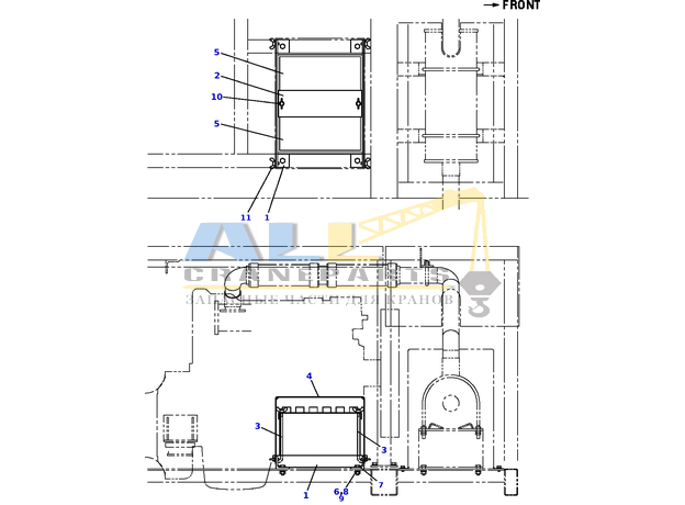 Барашковая гайка TADANO 902-582-00800 для CL-500-1
